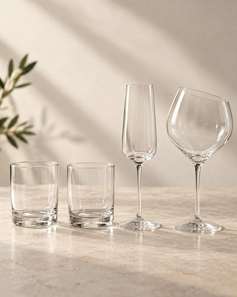 Ultra-light and thin glassware