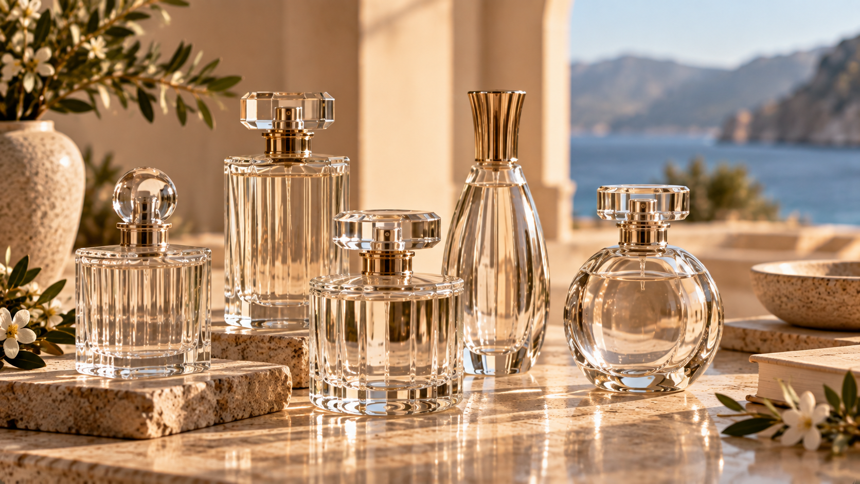 Decorative glass perfume bottle