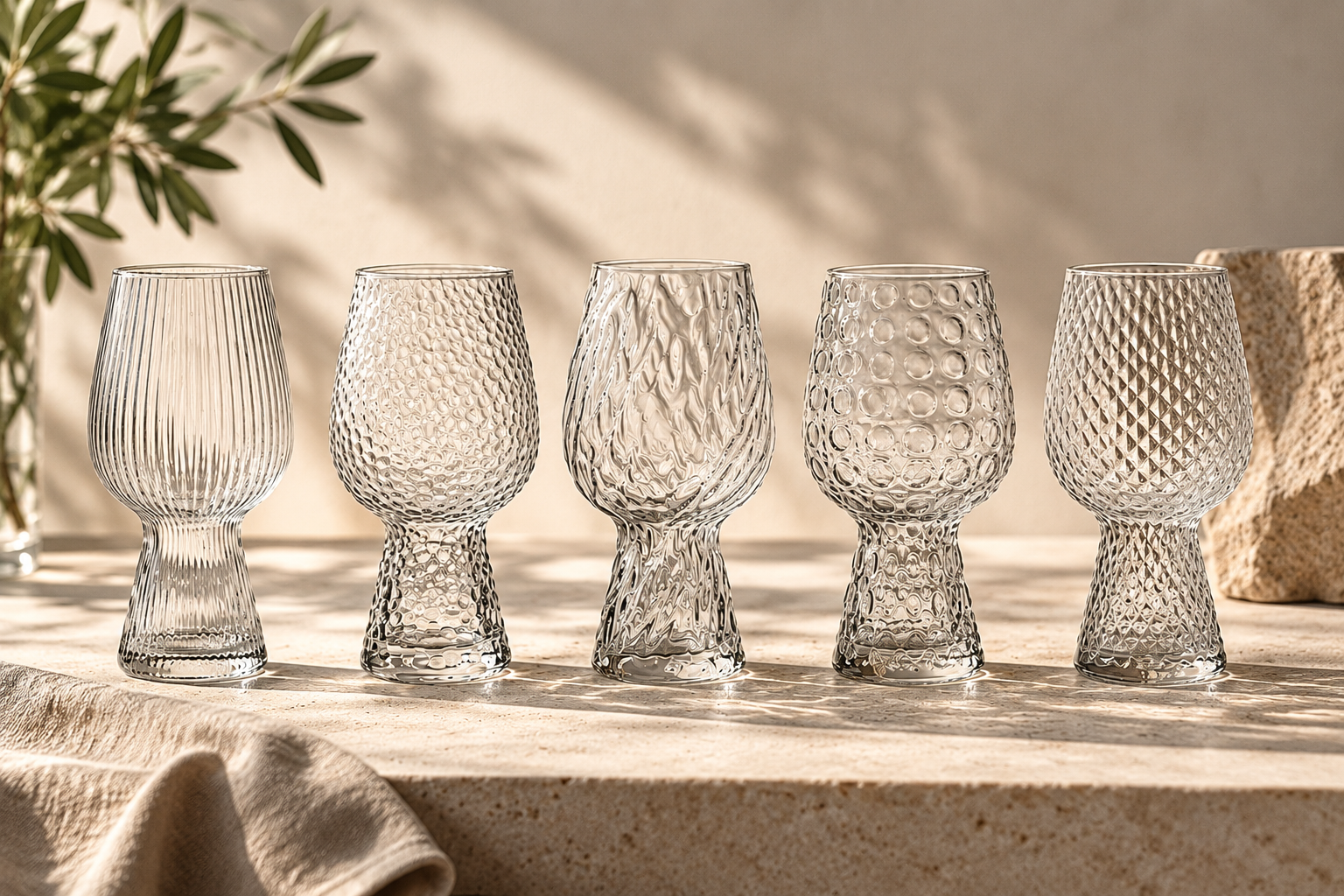 Textured and patterned glass placeholder